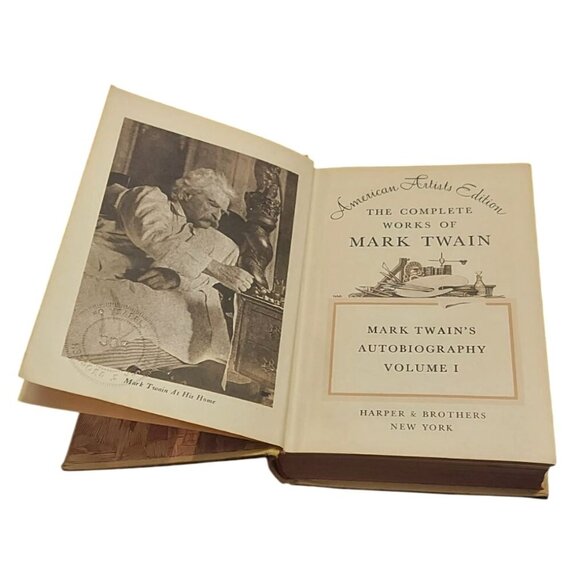 Mark Twain's Autobiography Vol. 1 Hardcover Book American Artists Edition 1929 - Picture 6 of 8